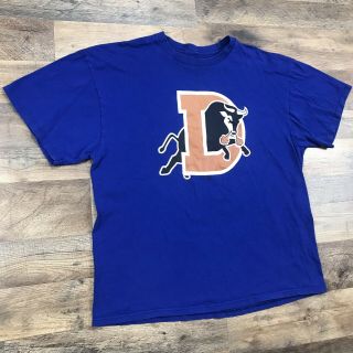 Denver Broncos Vintage Style T - Shirt Adult XL Old Logo Blue NFL Football Mens 2