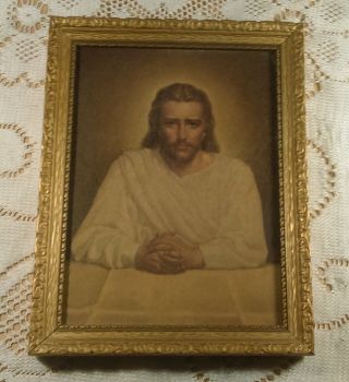 Vintage Picture Frame With Jesus 1940 