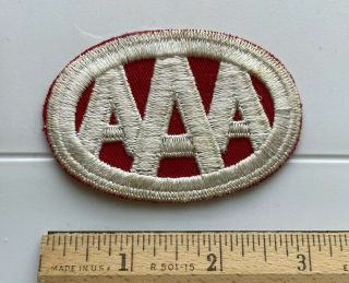 Aaa Triple A Auto Club Association Red White 3” Long Embroidered Patch Badge