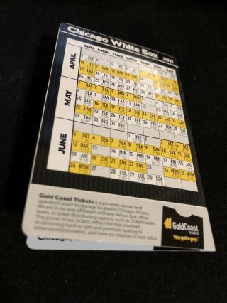 2011 Chicago Cubs & White Sox Baseball Pocket Schedule Gold Version