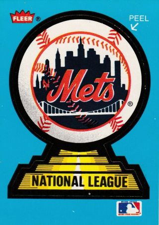 York Mets Vintage 1982 Team Sticker Card