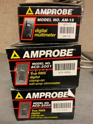 3 - - Amprobe Instrument Ac/dc Digital Clamp On Meter Ac/dc1000 Multimeter Greenlee