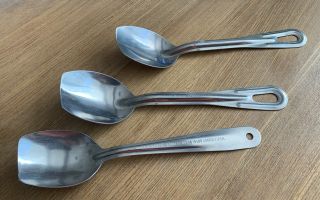 3 Vintage Richcraft Usa Stainless Steel Cooking Spoons Los Angeles