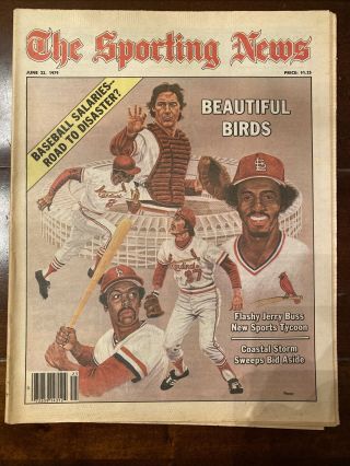 June 23,  1979 The Sporting News St.  Louis Cardinals Birds Lou Brock