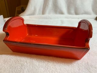 Vintage Metlox Poppy Trail Poppytrail Red Rooster Solid Bread Dish 9.  5 Inch