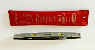 Vintage Sears Craftsman No.  3983 9 " Aluminum Torpedo Level Made In Usa