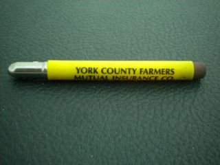 Vintage York County Farmers Mutual Insurance Co.  Bullet Pencil - York,  Nebraska