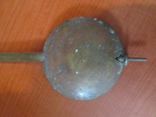 Antique English Fusee Bracket Clock Brass Pendulum Parts 7 - 1/2 