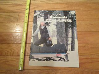 Kawasaki Snowmobile Snowgear & Accessories Vintage Dealer Sales Brochure
