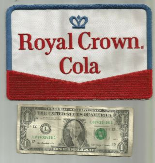 Vintage Royal Crown Cola Rc Soda Pop Drivers Back Patch Made Old Twill