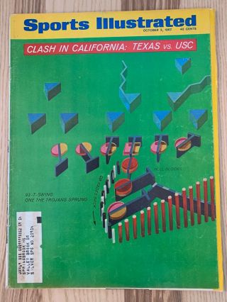 Sports Illustrated October 2 1967 Clash In California: Texas Vs.  Usc