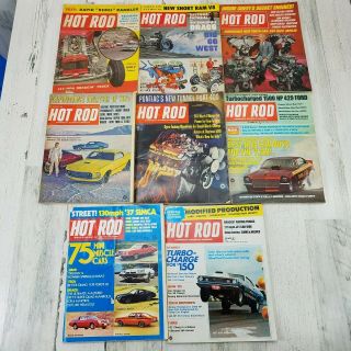 Vintage 8 Hot Rod Magazines 1957 1962 1967 1968 1969 1971 1974 Muscle Cars