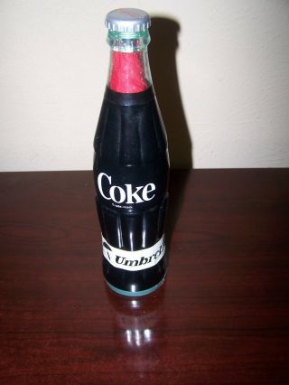 Vintage 1985 Coca Cola Coke Bottle Shaped Umbrella