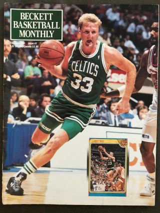Larry Bird Feb 1991 Beckett Basketball Monthly Issue 7 Boston Celtics