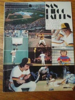 July 16,  1983 San Diego Padres Game Program Vs Pittsburgh Pirates