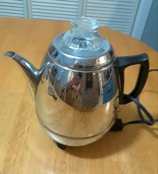Vintage General Electric 9 Cup Pot Belly Coffee Percolator