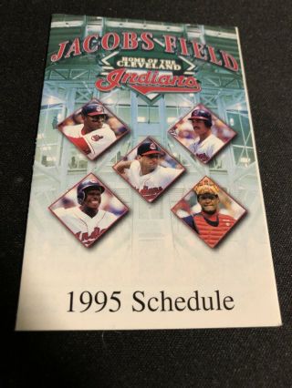 1995 Cleveland Indians Baseball Pocket Schedule Office Max Version
