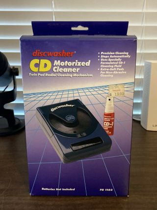 Vintage Discwasher Motorized Cd Compact Disc Cleaner Restoration Kit