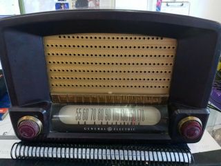 Vintage Antique Ge General Electric Model 115 Bakelite Am Tube Radio.