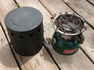 Vintage Coleman 502 Camp Stove W/heater Can