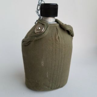 Vintage Military Type Water Bottle Camping Hiking Canteen Made In Japan