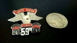 Harley - Davidson Vintage Sturgis South Dakota 59th 1941 - 1999 Motorcycle Pin