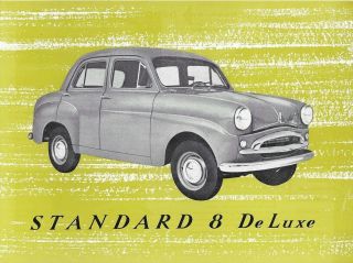 Standard " Eight De Luxe " - 803 Cc - 1956 - Dutch Sales Brochure,  Prospekte