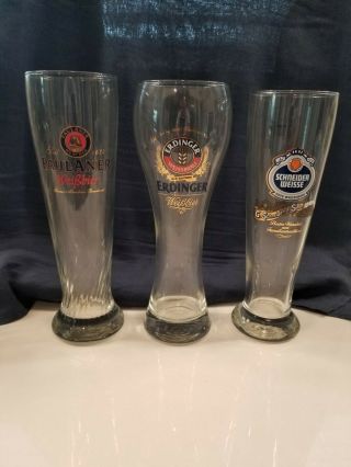 Vintage Set Of 3 German Beer Glasses