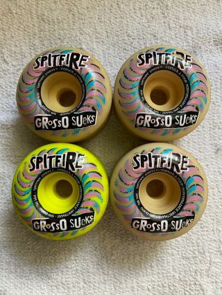 Spitfire Jeff Grosso 58mm Skateboard Wheels.  99 Duro,  Formula Four