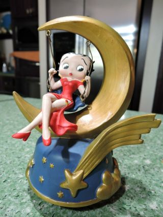 Betty Boop Music Box Vintage Swinging From The Moon