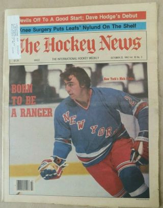 Nick Fotiu - York Rangers - The Hockey News - October 22,  1982