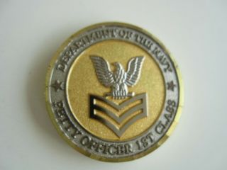 Vintage Us Navy Petty Officer 1st Class Challenge Coin Bid Includes