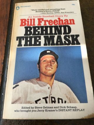 Vintage Behind The Mask Paperback Book 1970 Inside Baseball Diary Bill Freehan