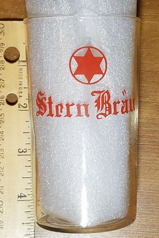Vintage Stern Brau Glass,  Star Peerless Brewery