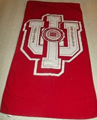 Vintage Official Collegiate Indiana University Iu Hoosiers Beach Towel