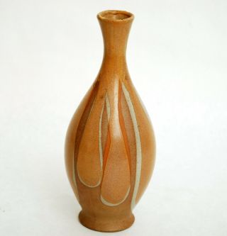 Robert Maxwell Drip Glaze Pottery Vase W/ Sticker - Mid Century Modern