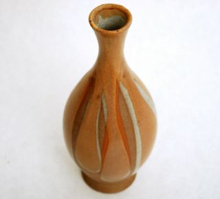 Robert Maxwell Drip Glaze Pottery Vase w/ Sticker - Mid Century Modern 2