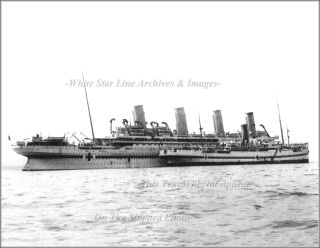 Photo Print: Hmhs Britannic & Supply Ship Galeka At Mudros,  Wwi,  1916