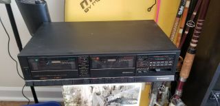 Vintage Black Pioneer Ct - 1170w Dual Stereo Cassette Tape Deck