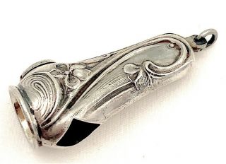 Antique Art Nouveau Silver Cigar Cutter Pendant