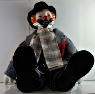 Vintage Emmett Kelly Clown Doll With Stand -