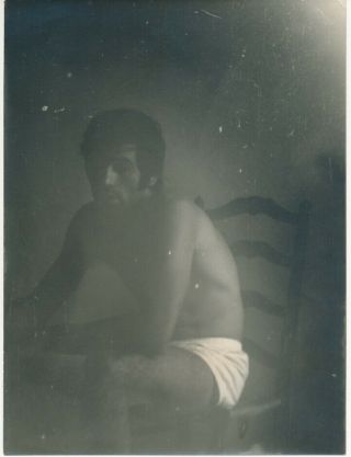 Gay Large Vintage Photo Handsome Boy Man Bulge 1970 Underwear Barechest