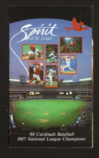 St Louis Cardinals - - 1988 Pocket Schedule - - Budweiser