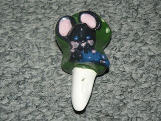 Vintage Ceramic Watering Plant Feeder Spike Tender Mouse