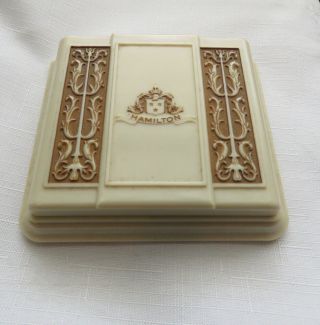 Hamilton Vintage Bakelite Antique Pocket Watch Empty Box Case For 12 Size Watch