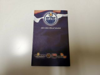 Rs20 Edmonton Oilers 2001/02 Nhl Hockey Pocket Schedule - Ford