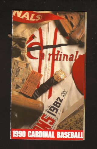 St Louis Cardinals - - 1990 Pocket Schedule - - Budweiser
