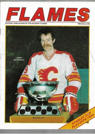 1983 - 84 Nhl Playoff Program: Vancouver Canucks At Calgary Flames,  Apr 8,  Game 1