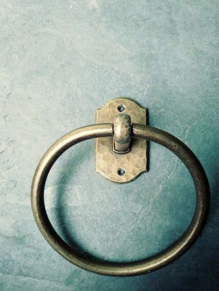 Southwest Forge Bath Hand Towel Ring Hand Forge Antique Brass Old Country