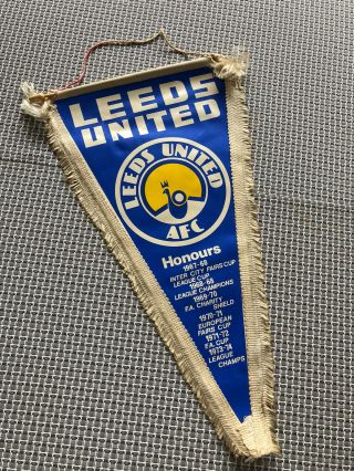 Vintage Leeds United Honours Football Pennant - 1970s (f)